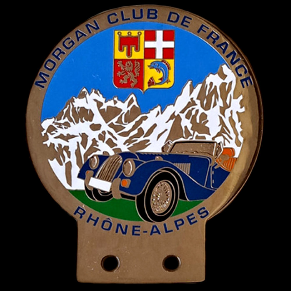 Morgan Club de France Rhone-Alpes car badge